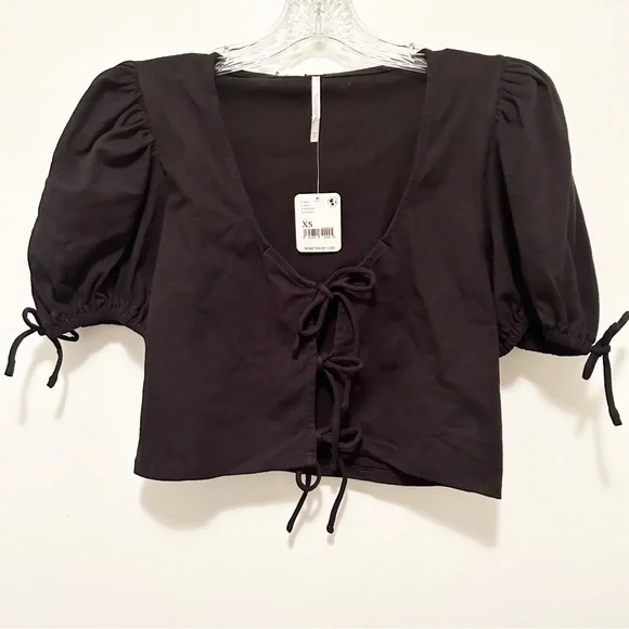 Free People Black Crop Top - Picture 5 of 6